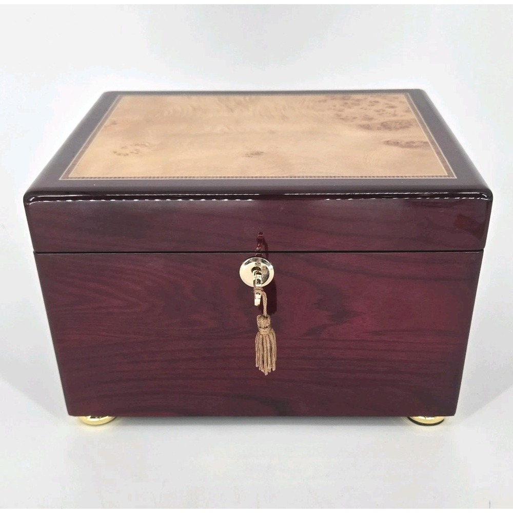 Howard Miller Reflections II Memorial Urn Chest 30-W-106 Rosewood Burl Key Lined
